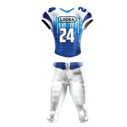 Icy Blue American Football Uniform – Modern Cool Tone Design
